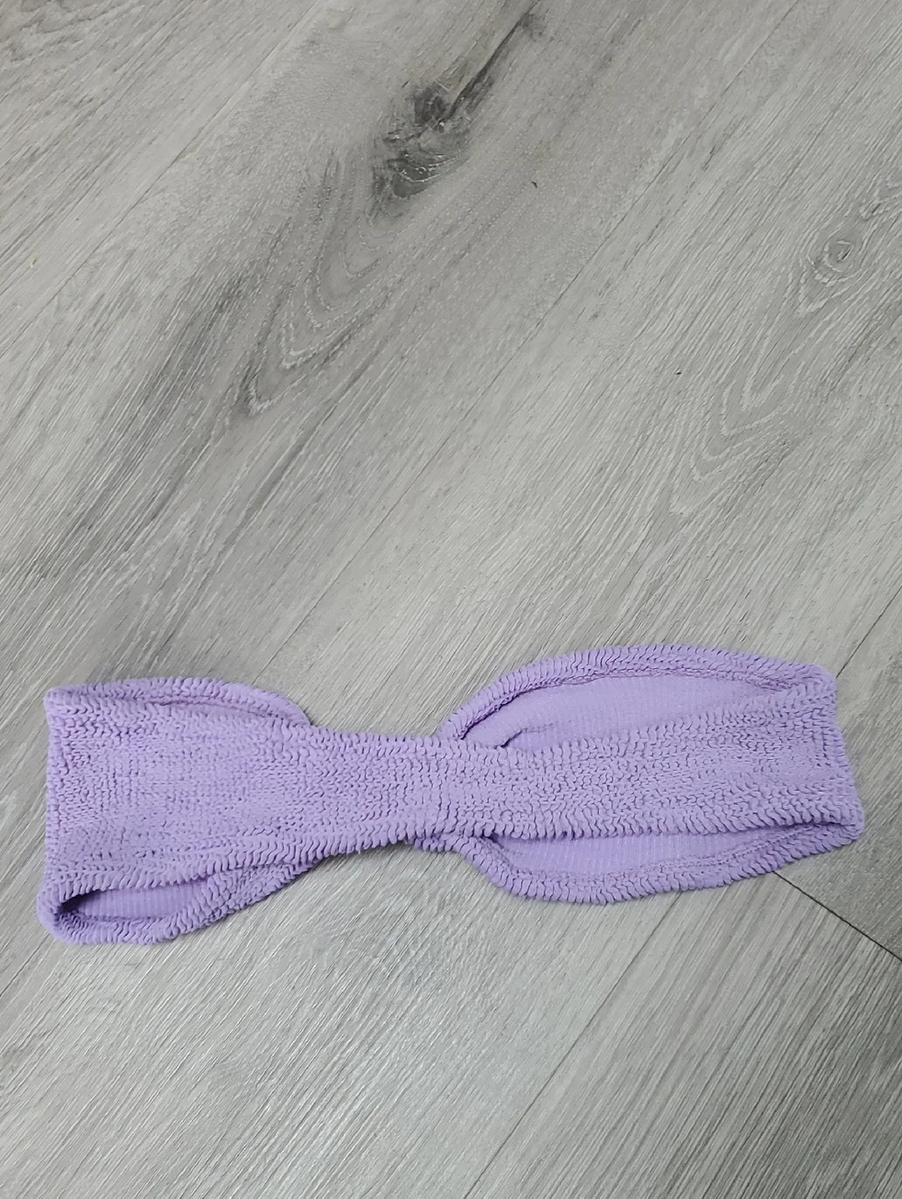 Hunza G Jean Bikini Top Only Lilac OS
